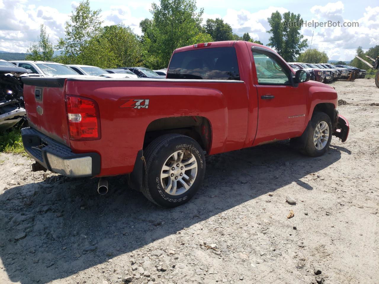 2008 Chevrolet Silverado K1500 Red vin: 1GCEK14088Z213642