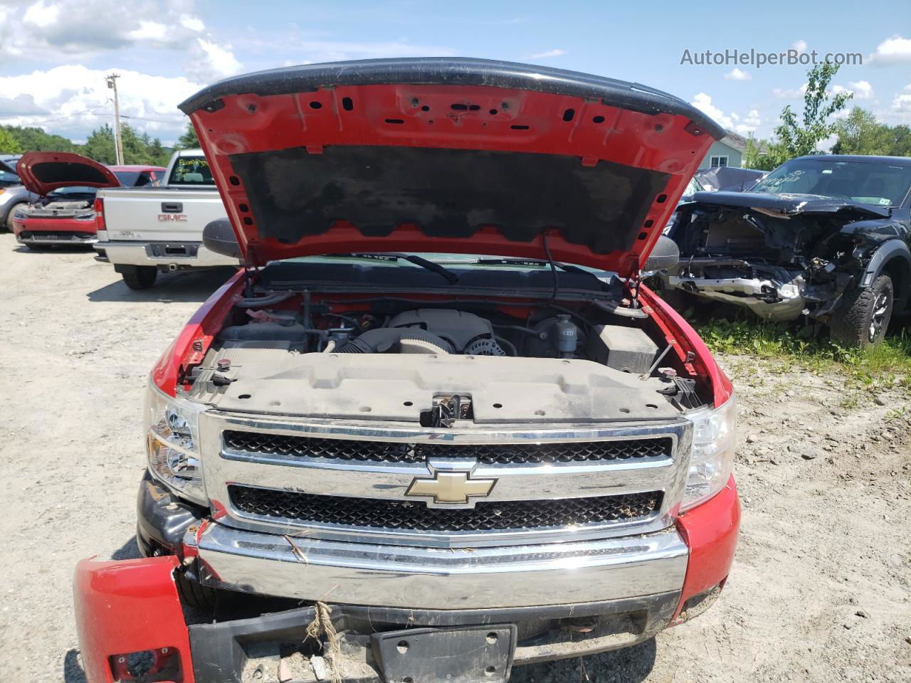 2008 Chevrolet Silverado K1500 Red vin: 1GCEK14088Z213642