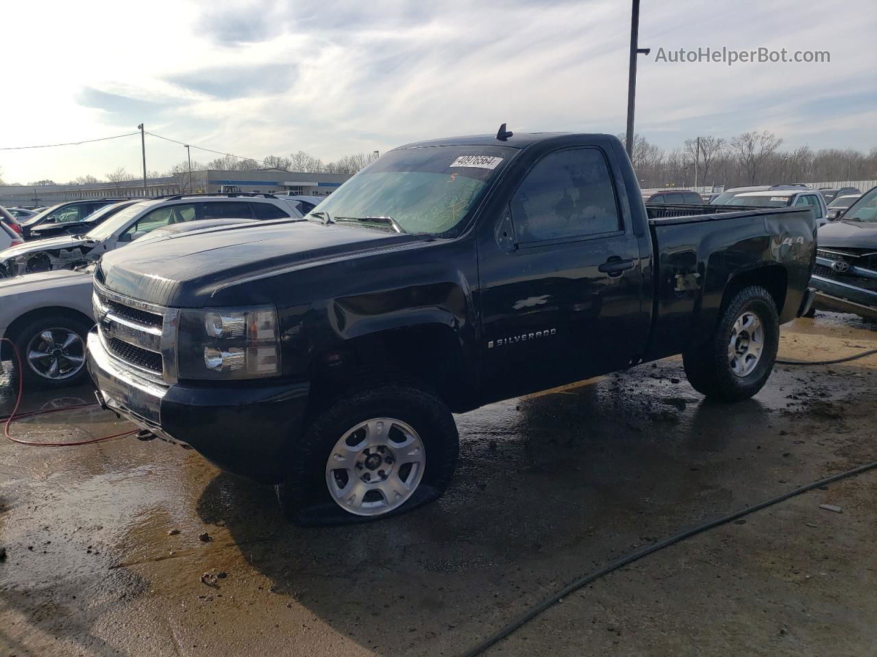 2008 Chevrolet Silverado K1500 Black vin: 1GCEK14C38Z165851