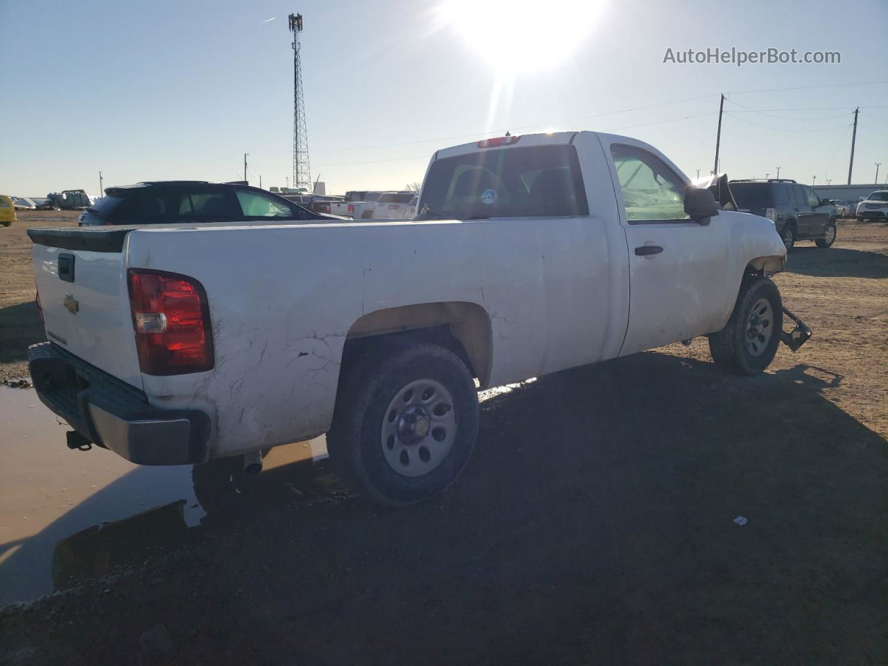 2008 Chevrolet Silverado K1500 White vin: 1GCEK14C58E140277