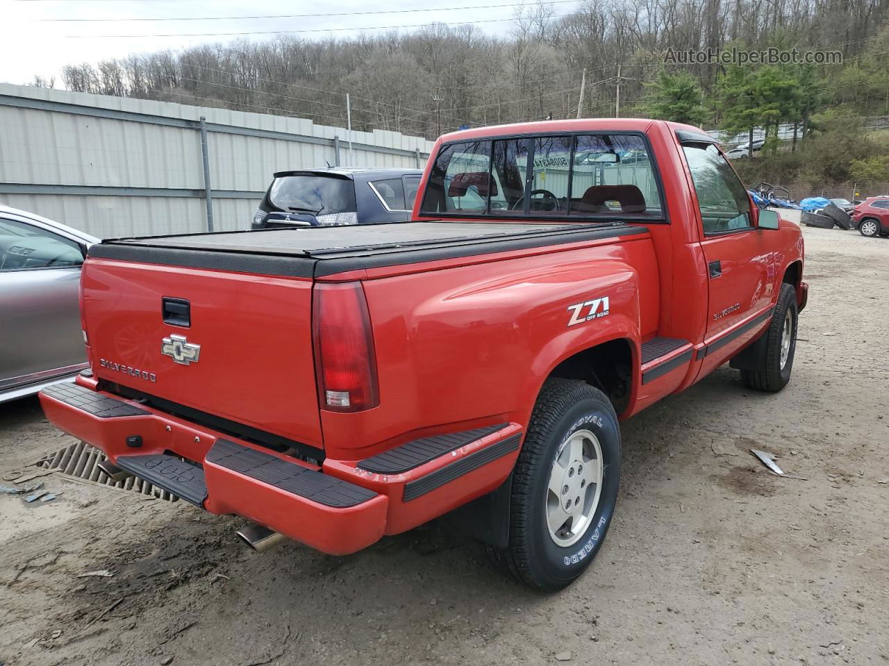 1993 Chevrolet Gmt-400 K1500 Red vin: 1GCEK14H2PZ240663