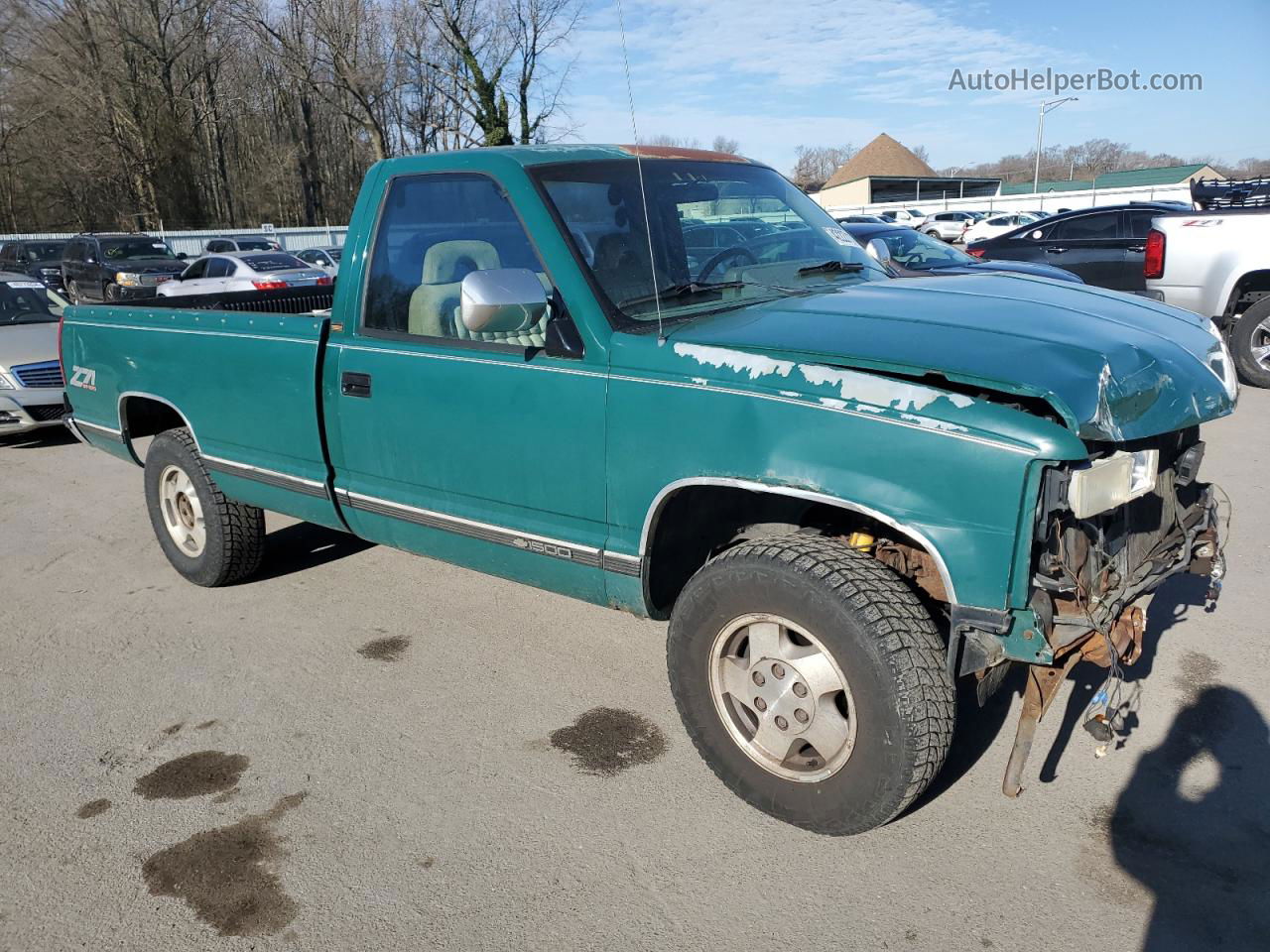 1993 Chevrolet Gmt-400 K1500 Turquoise vin: 1GCEK14K5PE175648