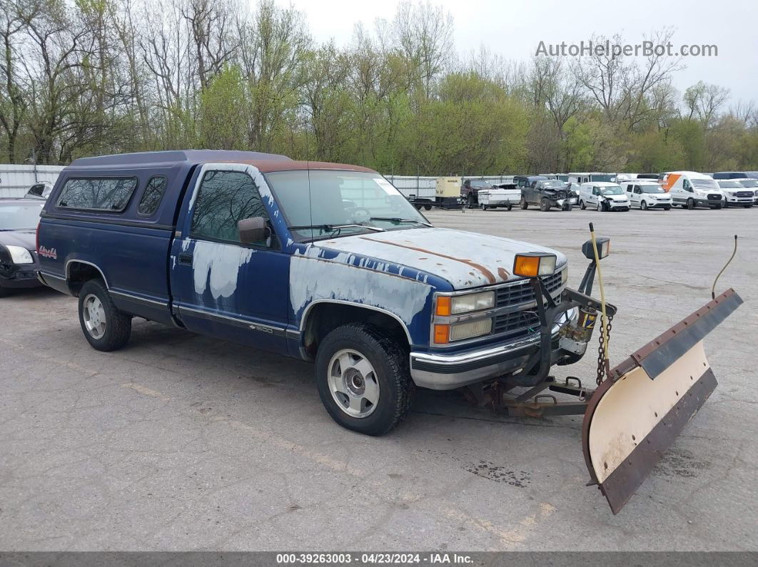 1993 Chevrolet Gmt-400 K1500 Blue vin: 1GCEK14K5PE217641