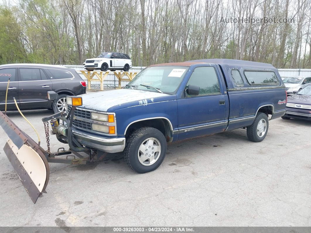 1993 Chevrolet Gmt-400 K1500 Blue vin: 1GCEK14K5PE217641