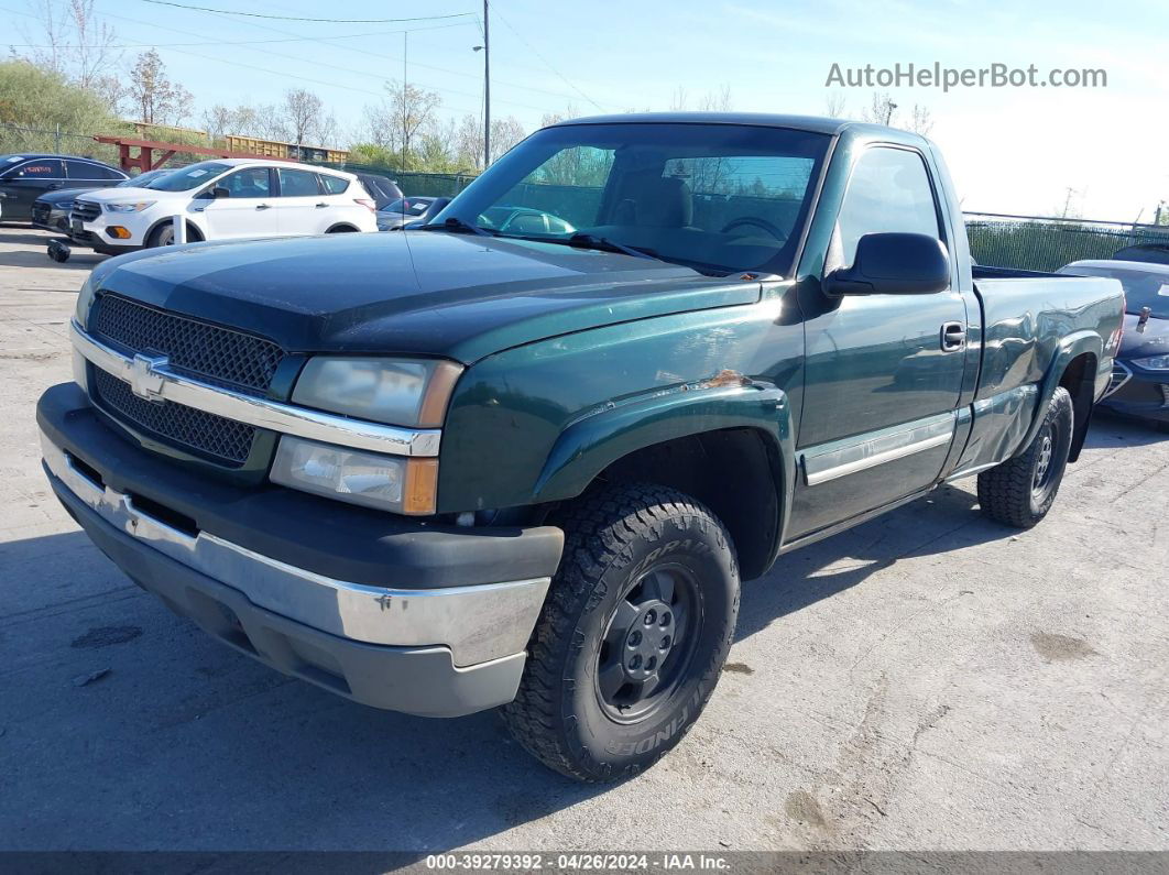 2003 Chevrolet Silverado 1500 Ls Green vin: 1GCEK14T73E375868