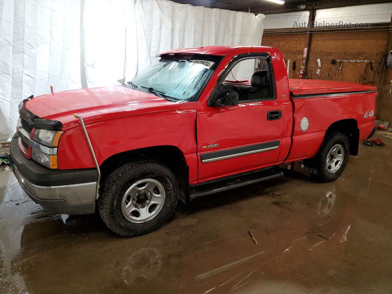 2003 Chevrolet Silverado K1500 Red vin: 1GCEK14V43Z214064