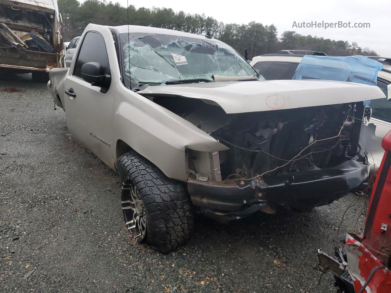 2008 Chevrolet Silverado K1500 Beige vin: 1GCEK14X78Z211118