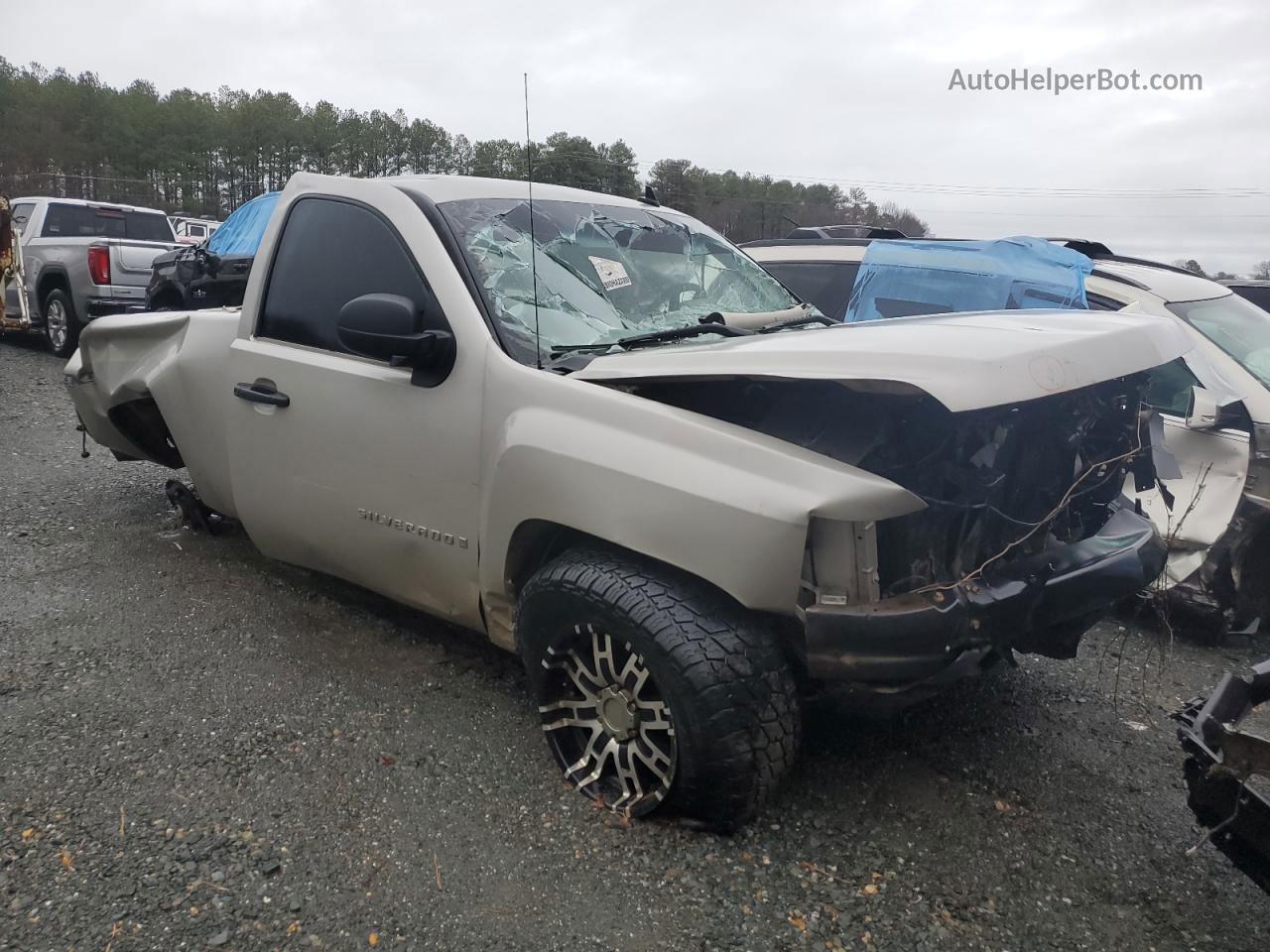 2008 Chevrolet Silverado K1500 Beige vin: 1GCEK14X78Z211118