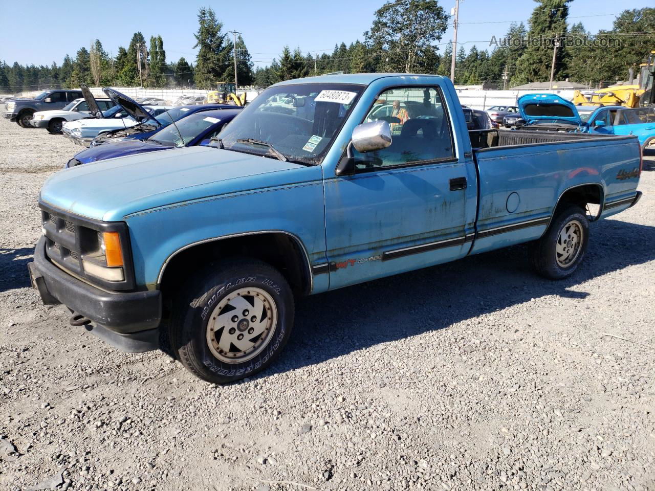 1993 Chevrolet Gmt-400 K1500 Blue vin: 1GCEK14Z0PE114091