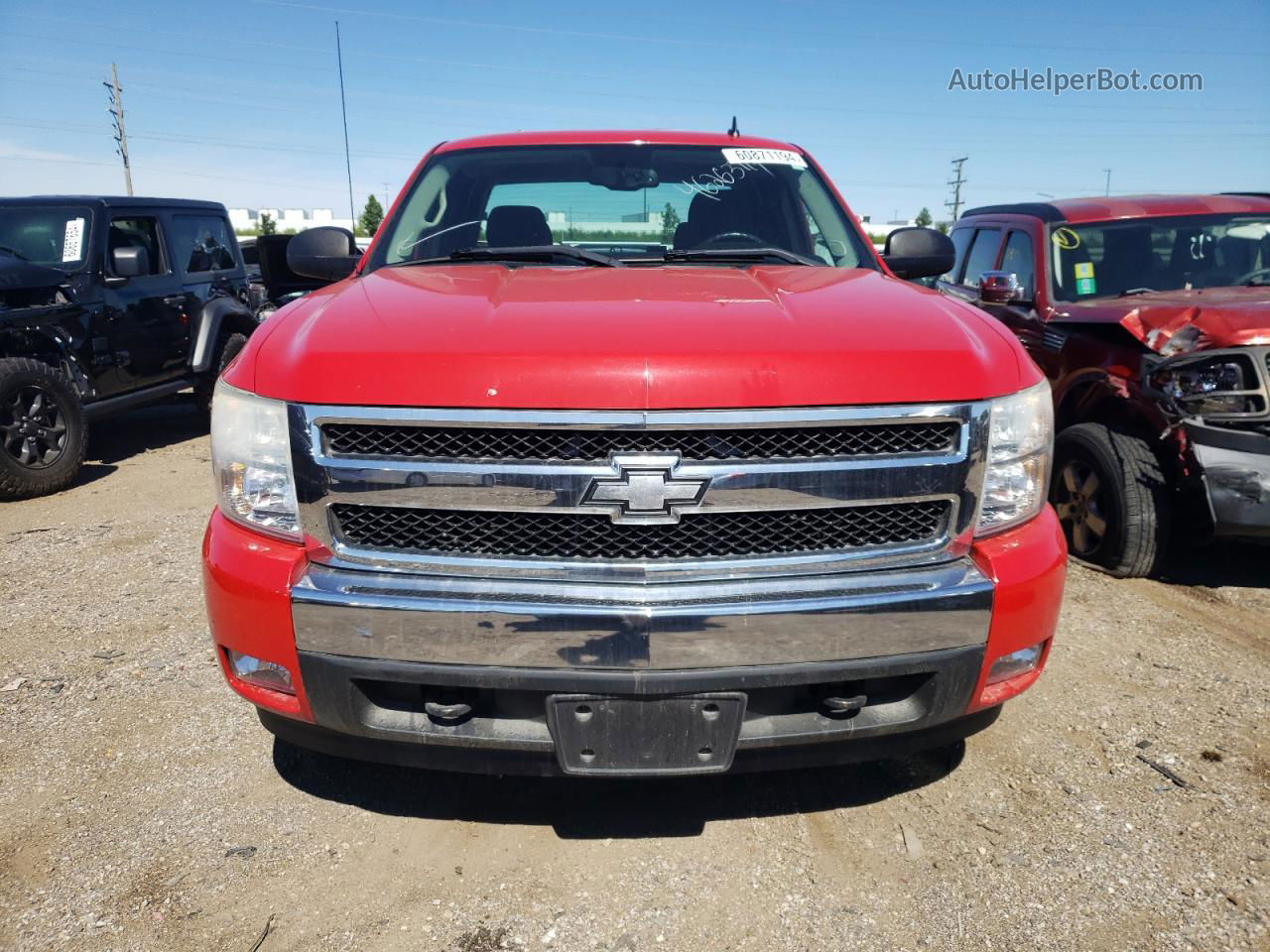 2008 Chevrolet Silverado K1500 Red vin: 1GCEK19048Z213453