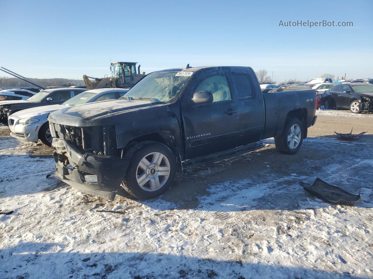 2008 Chevrolet Silverado K1500 Черный vin: 1GCEK19068Z157483