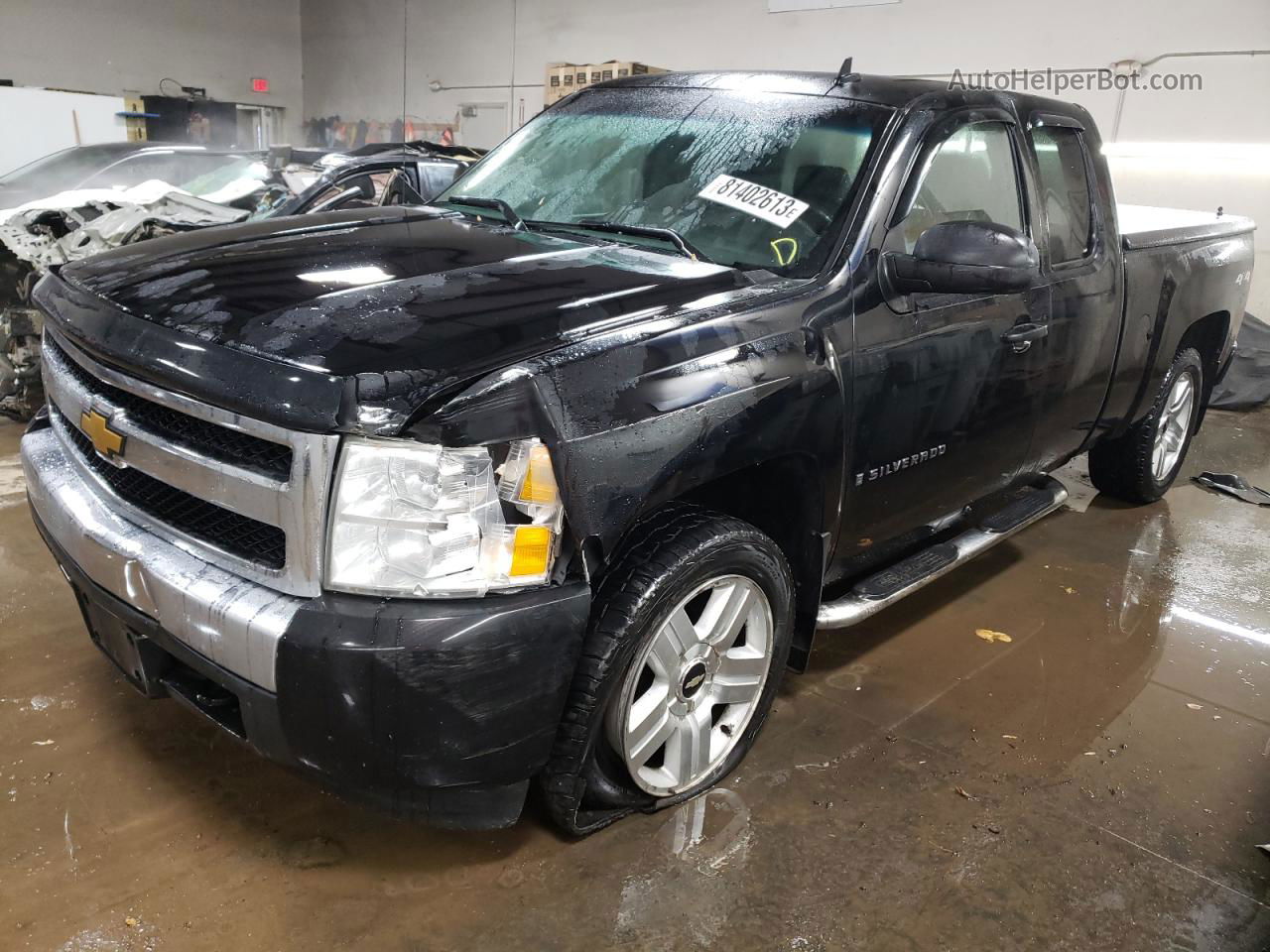 2008 Chevrolet Silverado K1500 Black vin: 1GCEK19J68Z244003