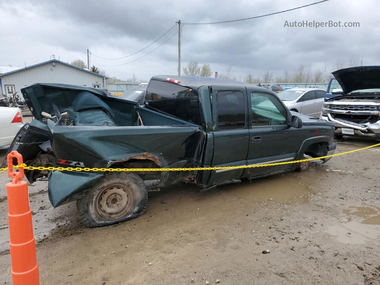 2003 Chevrolet Silverado K1500 Green vin: 1GCEK19T33E303154