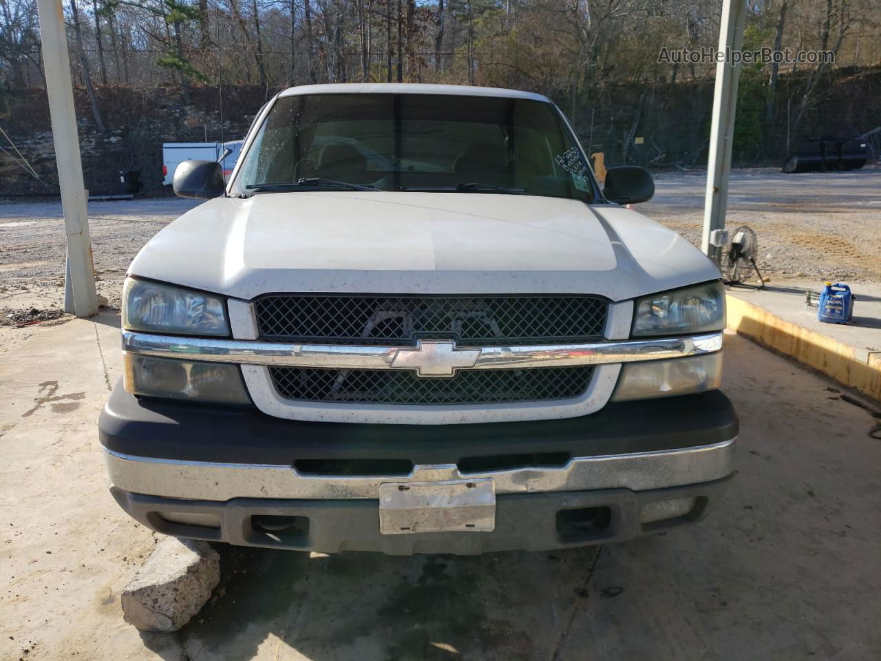 2003 Chevrolet Silverado K1500 White vin: 1GCEK19T73E302279