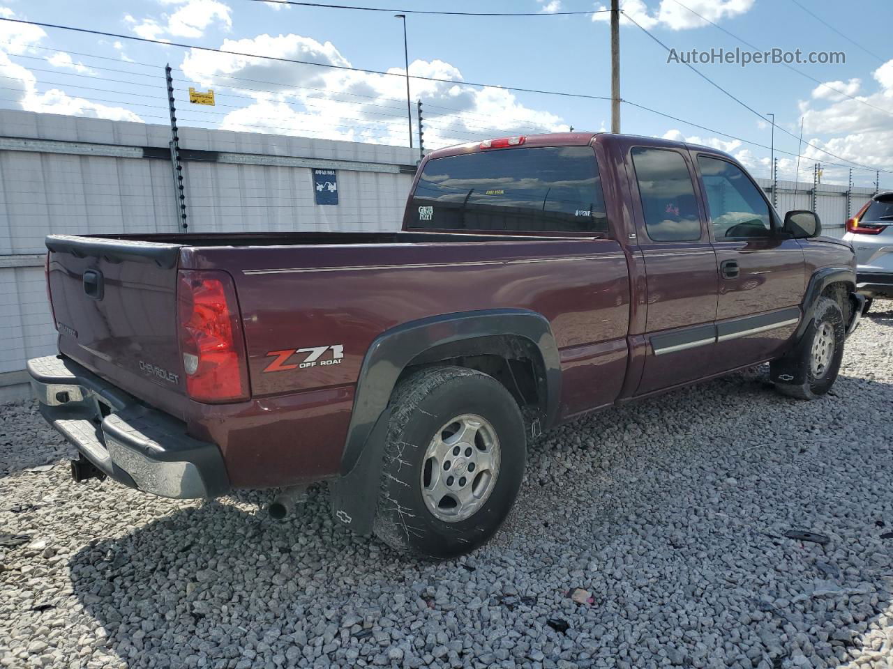 2003 Chevrolet Silverado K1500 Бордовый vin: 1GCEK19TX3E129891