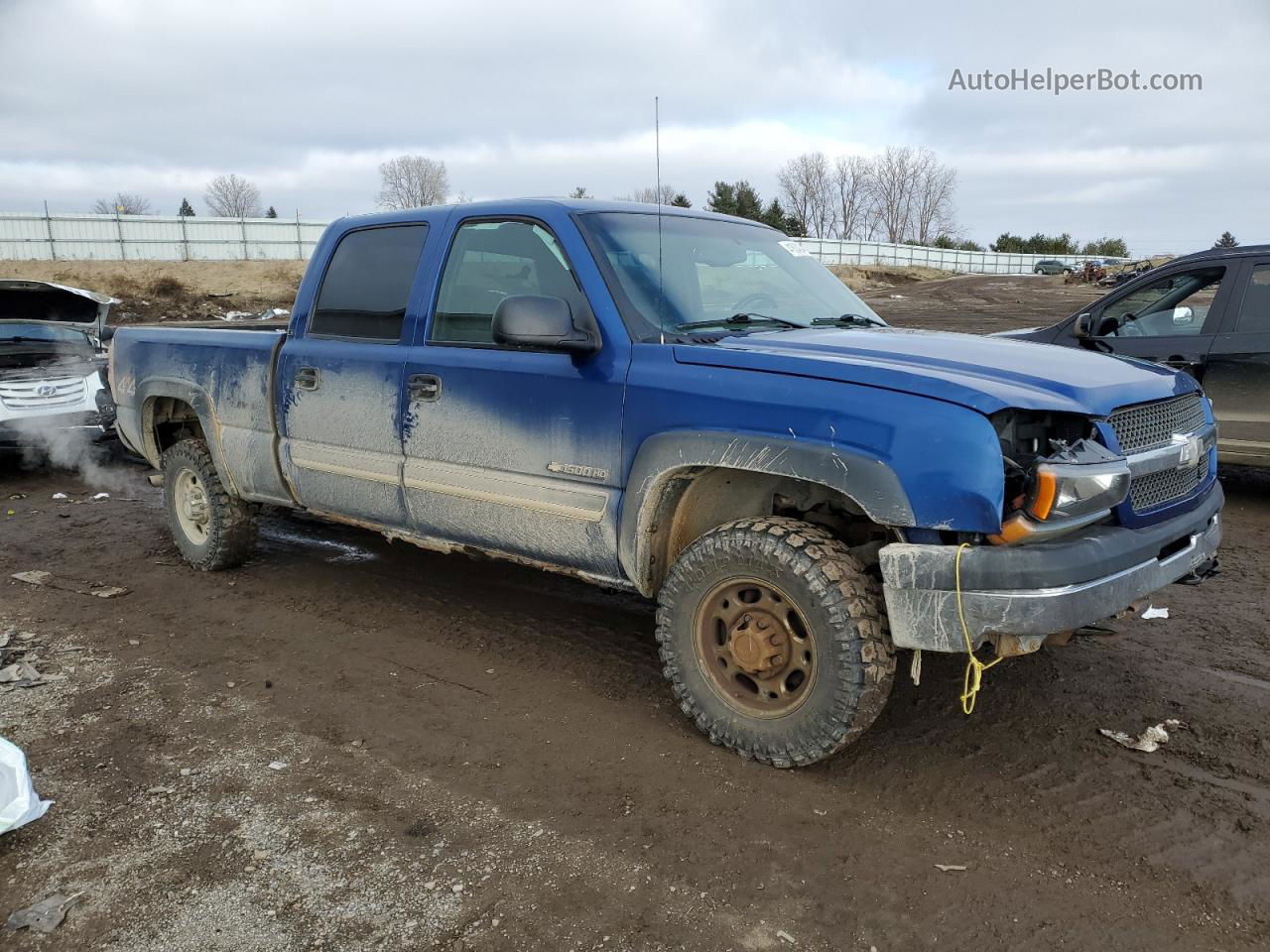 2003 Chevrolet Silverado K1500 Heavy Duty Синий vin: 1GCGK13UX3F196446