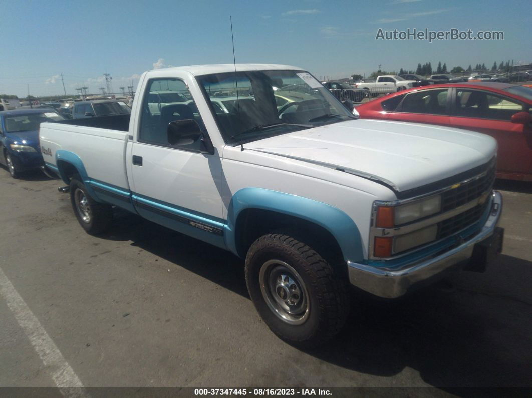 1993 Chevrolet Gmt-400 K2500 White vin: 1GCGK24K6PE155858