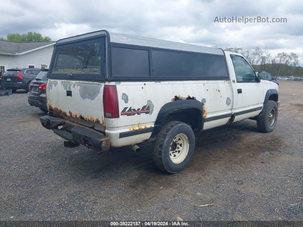 1993 Chevrolet Gmt-400 K2500 White vin: 1GCGK24K7PE194930