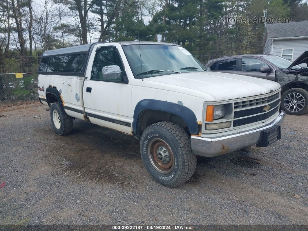 1993 Chevrolet Gmt-400 K2500 White vin: 1GCGK24K7PE194930