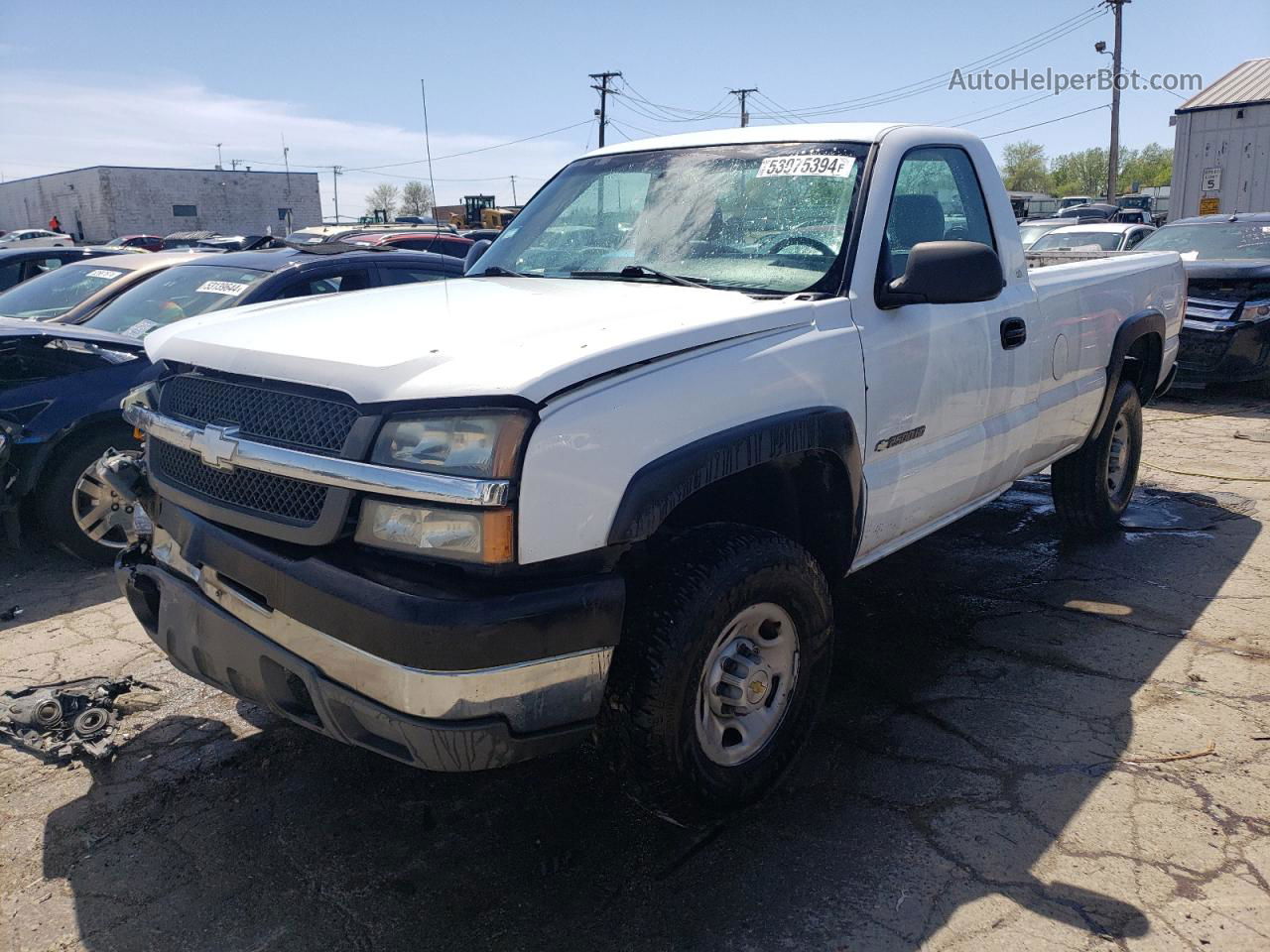 2003 Chevrolet Silverado C2500 Heavy Duty White vin: 1GCHC24U93E347059