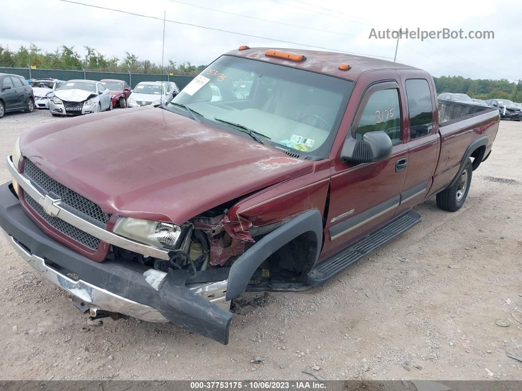 2003 Chevrolet Silverado 2500hd Ls Burgundy vin: 1GCHC29U43E334163