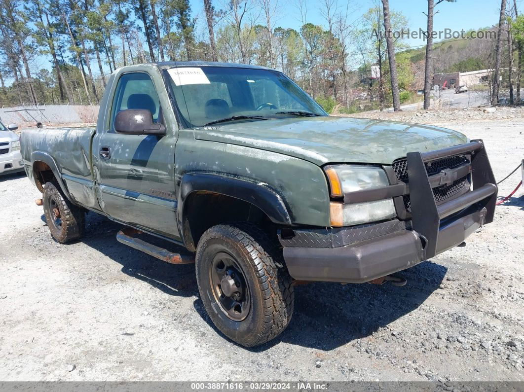 2003 Chevrolet Silverado 2500hd Work Truck Green vin: 1GCHK24U33E143070