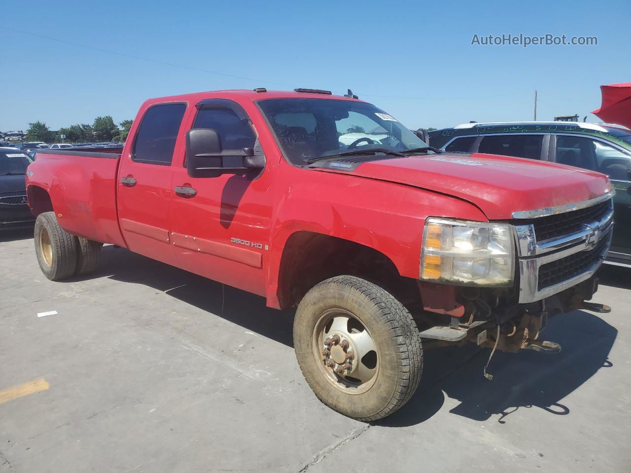 2008 Chevrolet Silverado K3500 Red vin: 1GCJK336X8F147709