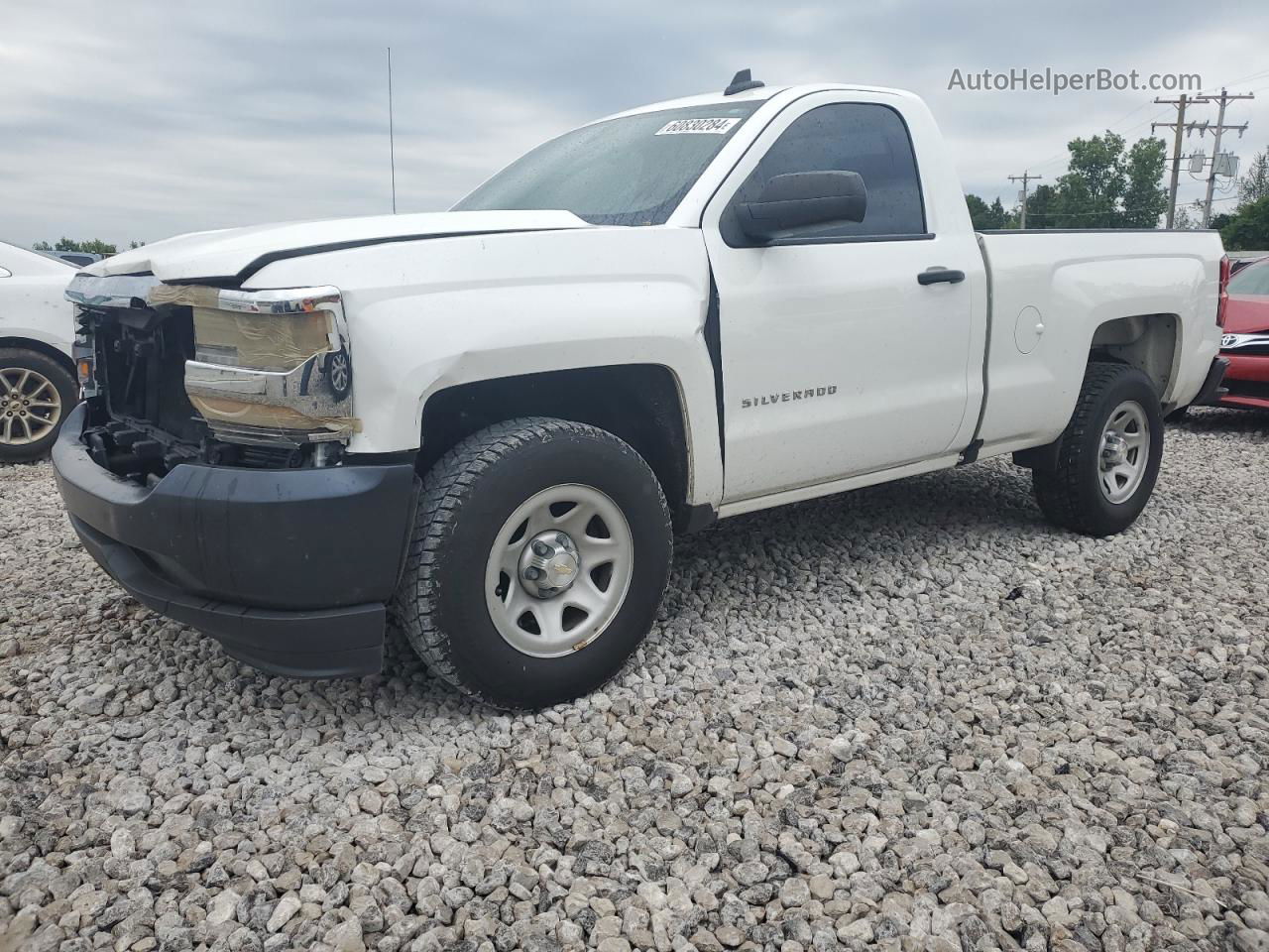 2016 Chevrolet Silverado C1500 White vin: 1GCNCNECXGZ418438