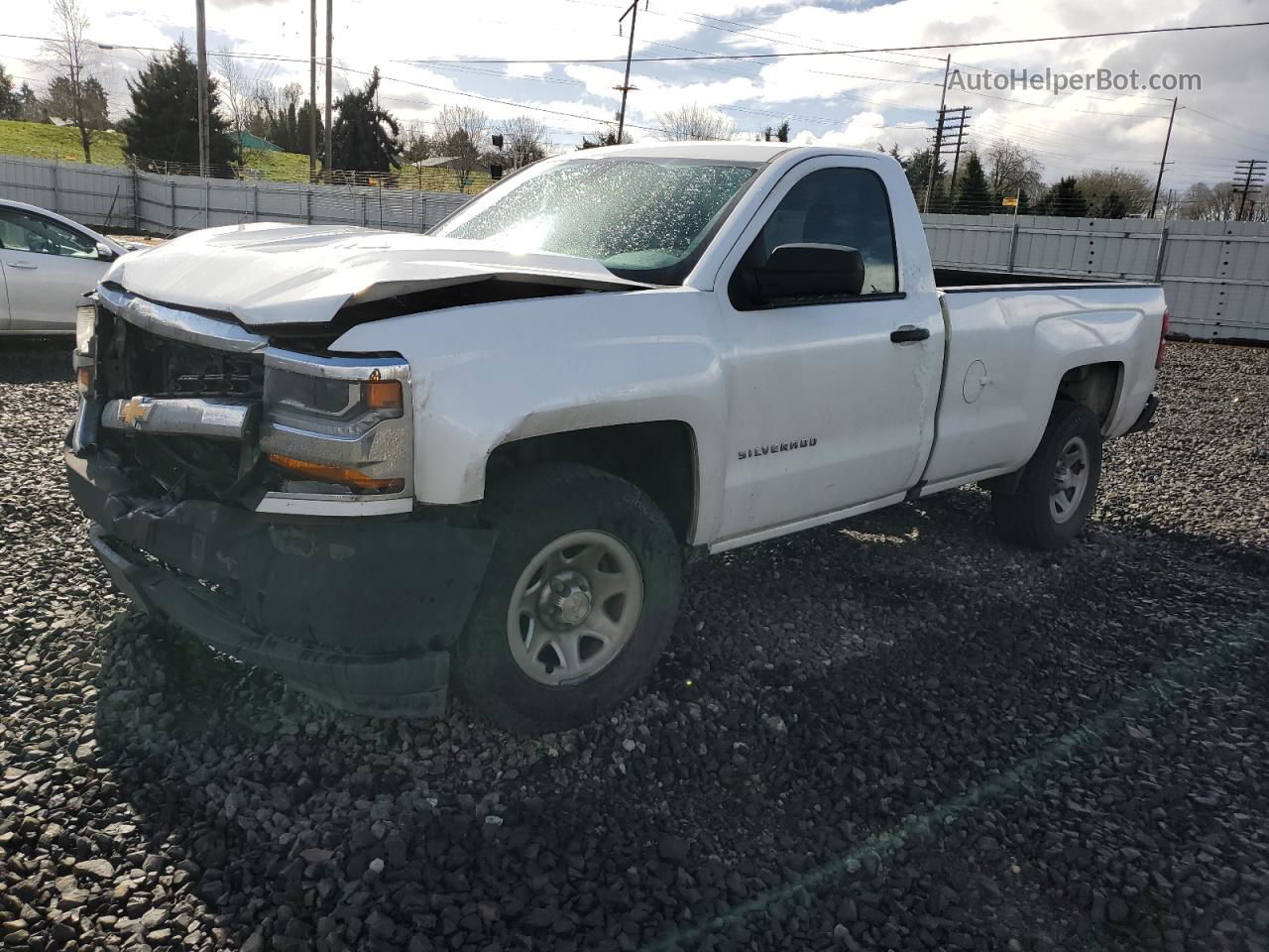 2016 Chevrolet Silverado C1500 White vin: 1GCNCNEH7GZ256618