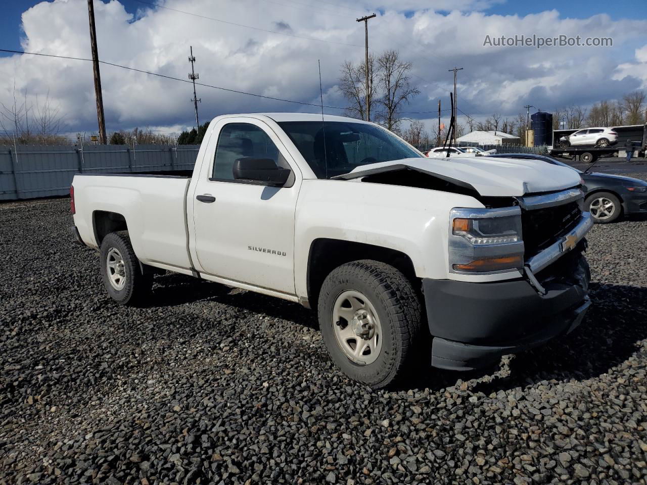 2016 Chevrolet Silverado C1500 White vin: 1GCNCNEH7GZ256618