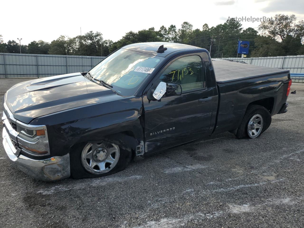 2016 Chevrolet Silverado C1500 Black vin: 1GCNCNEH7GZ399276