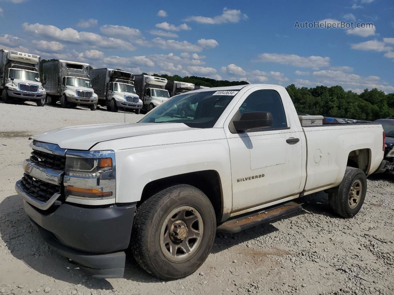 2016 Chevrolet Silverado C1500 Белый vin: 1GCNCNEHXGZ391477