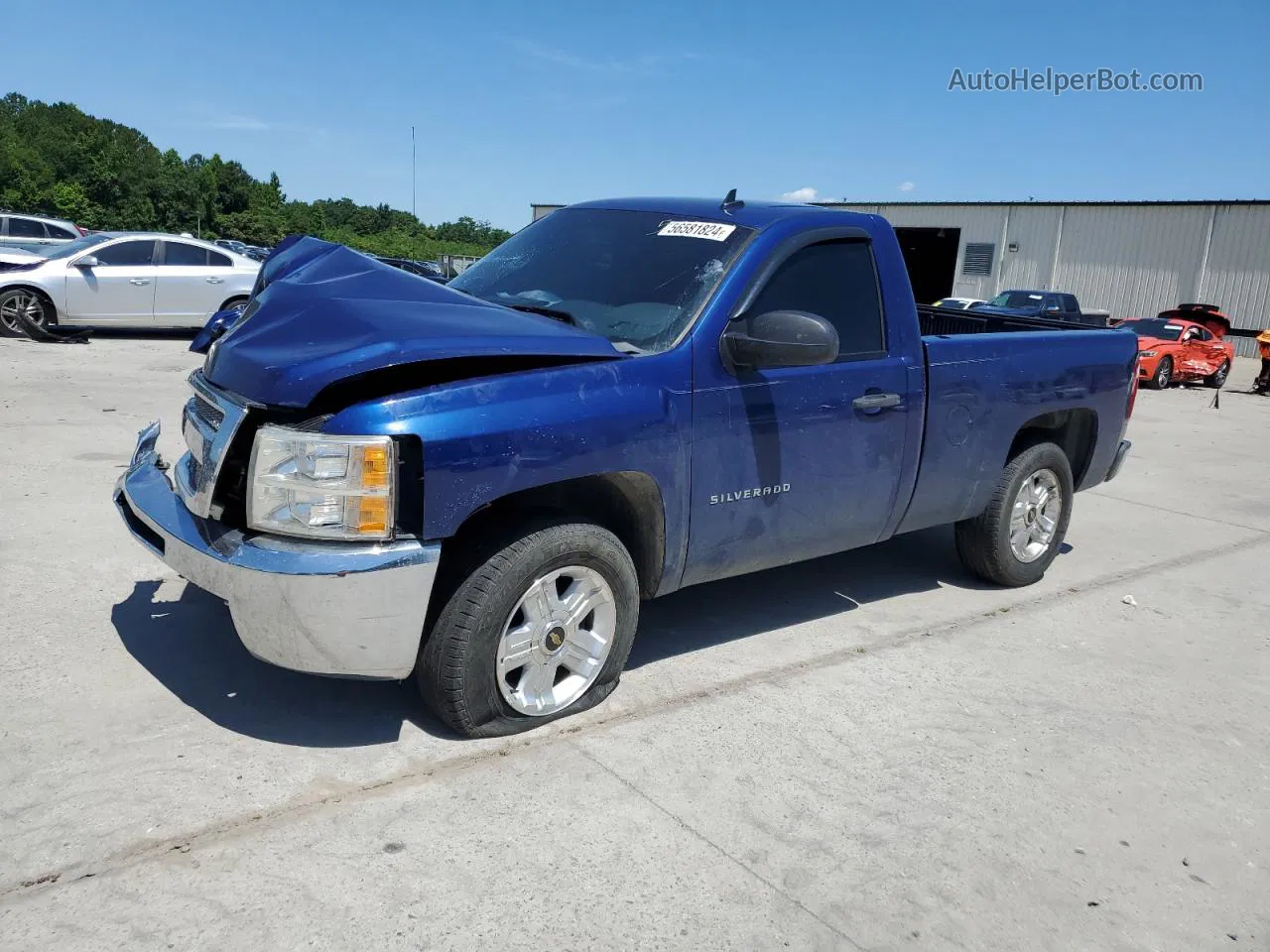 2013 Chevrolet Silverado C1500 Blue vin: 1GCNCPE09DZ125806