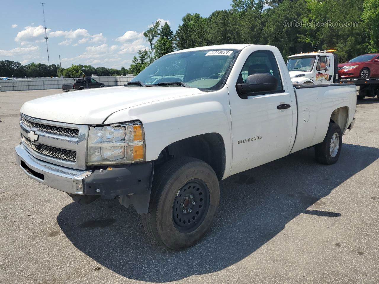 2013 Chevrolet Silverado C1500 White vin: 1GCNCPEA6DZ394810