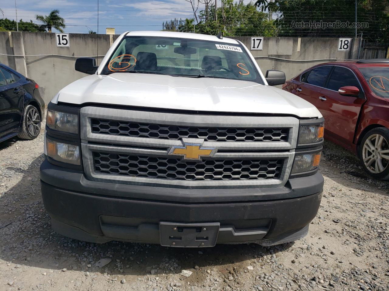 2015 Chevrolet Silverado C1500 White vin: 1GCNCPEC0FZ318018