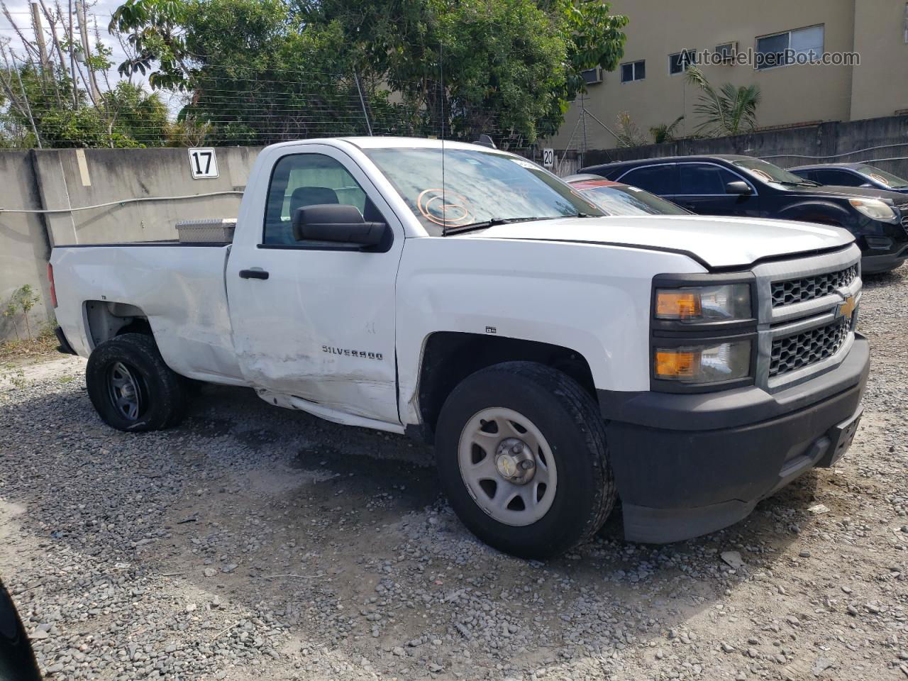 2015 Chevrolet Silverado C1500 White vin: 1GCNCPEC0FZ318018