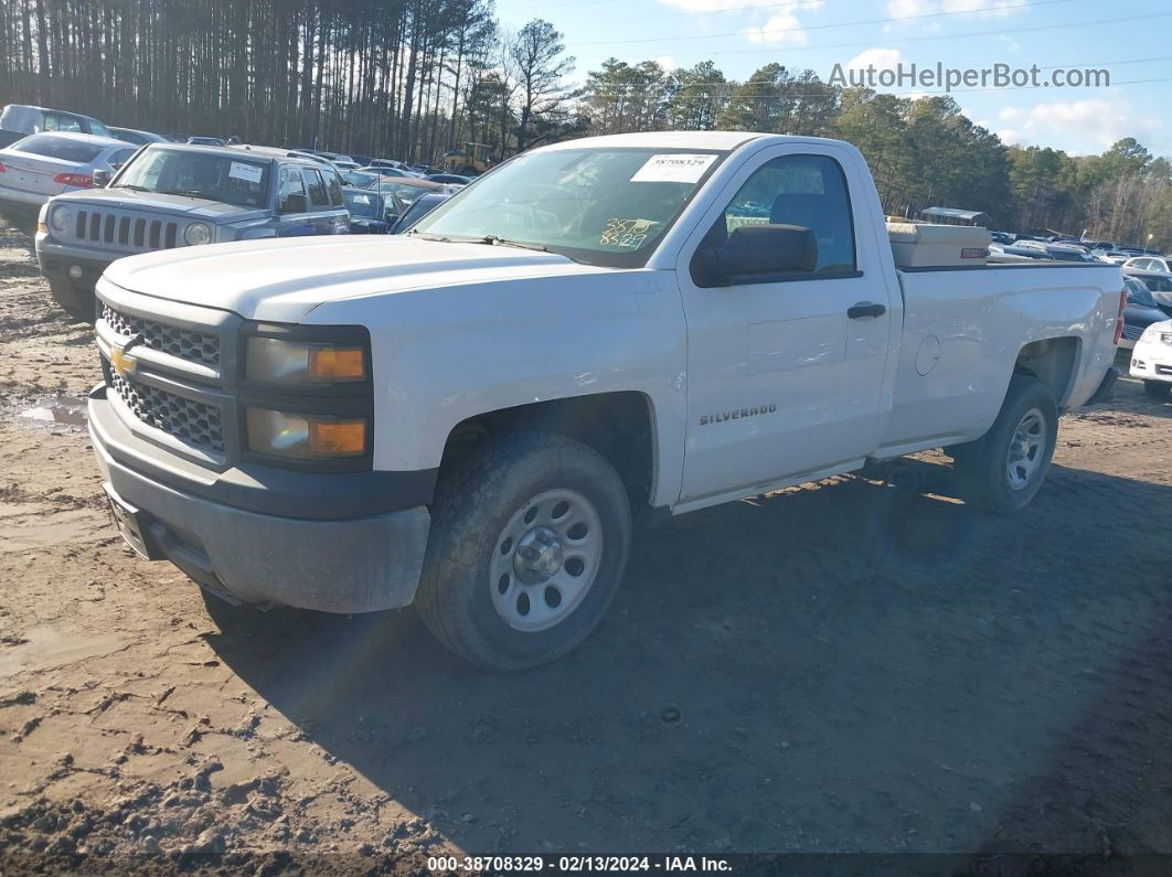 2015 Chevrolet Silverado 1500 Wt White vin: 1GCNCPEC4FZ198367