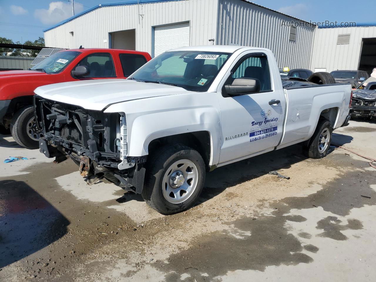 2015 Chevrolet Silverado C1500 White vin: 1GCNCPEC9FZ390402