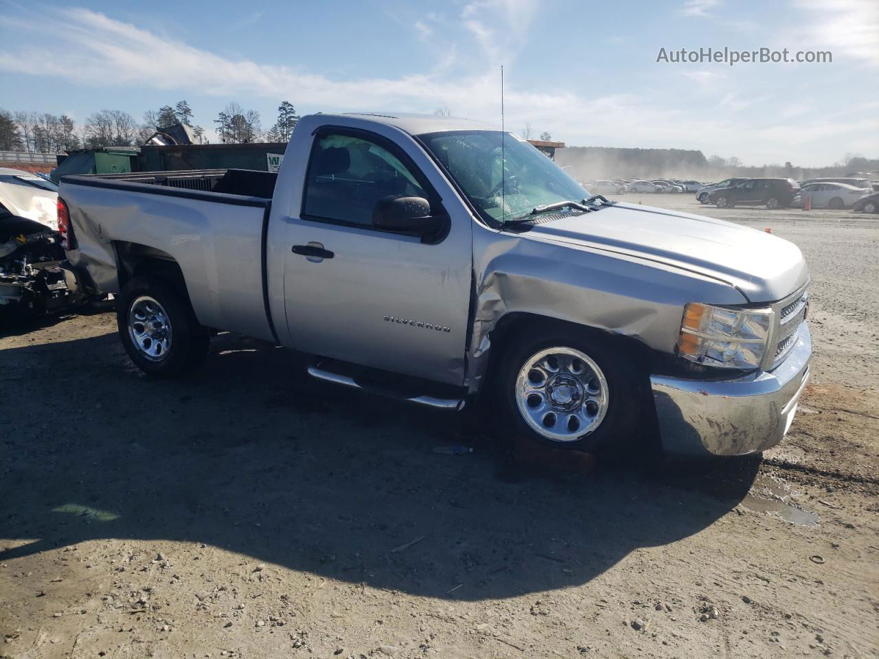 2013 Chevrolet Silverado C1500 Silver vin: 1GCNCPEX7DZ192997