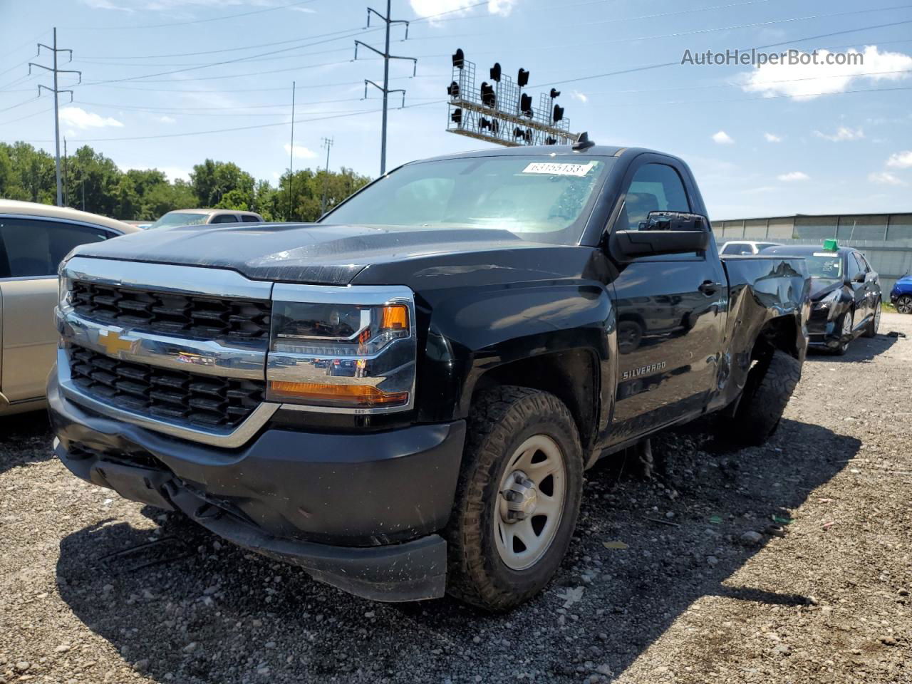 2016 Chevrolet Silverado K1500 Black vin: 1GCNKNEH5GZ382611