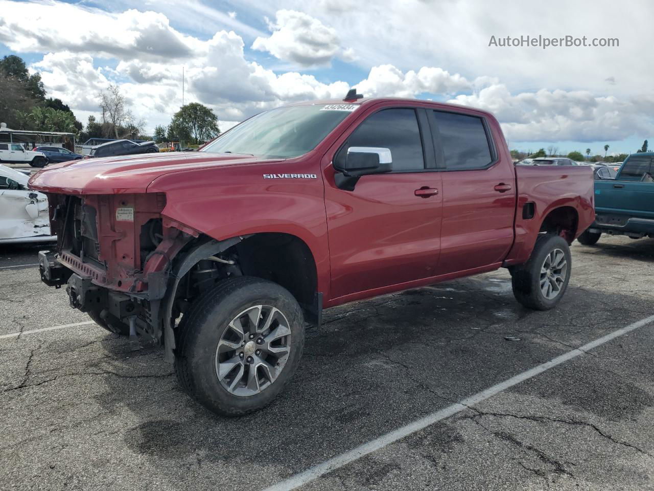 2019 Chevrolet Silverado C1500 Lt Red vin: 1GCPWCED2KZ110279