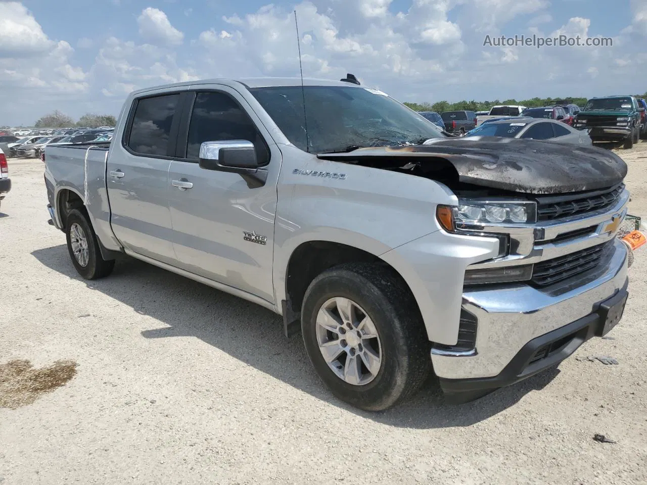 2019 Chevrolet Silverado C1500 Lt Silver vin: 1GCPWCED2KZ130239