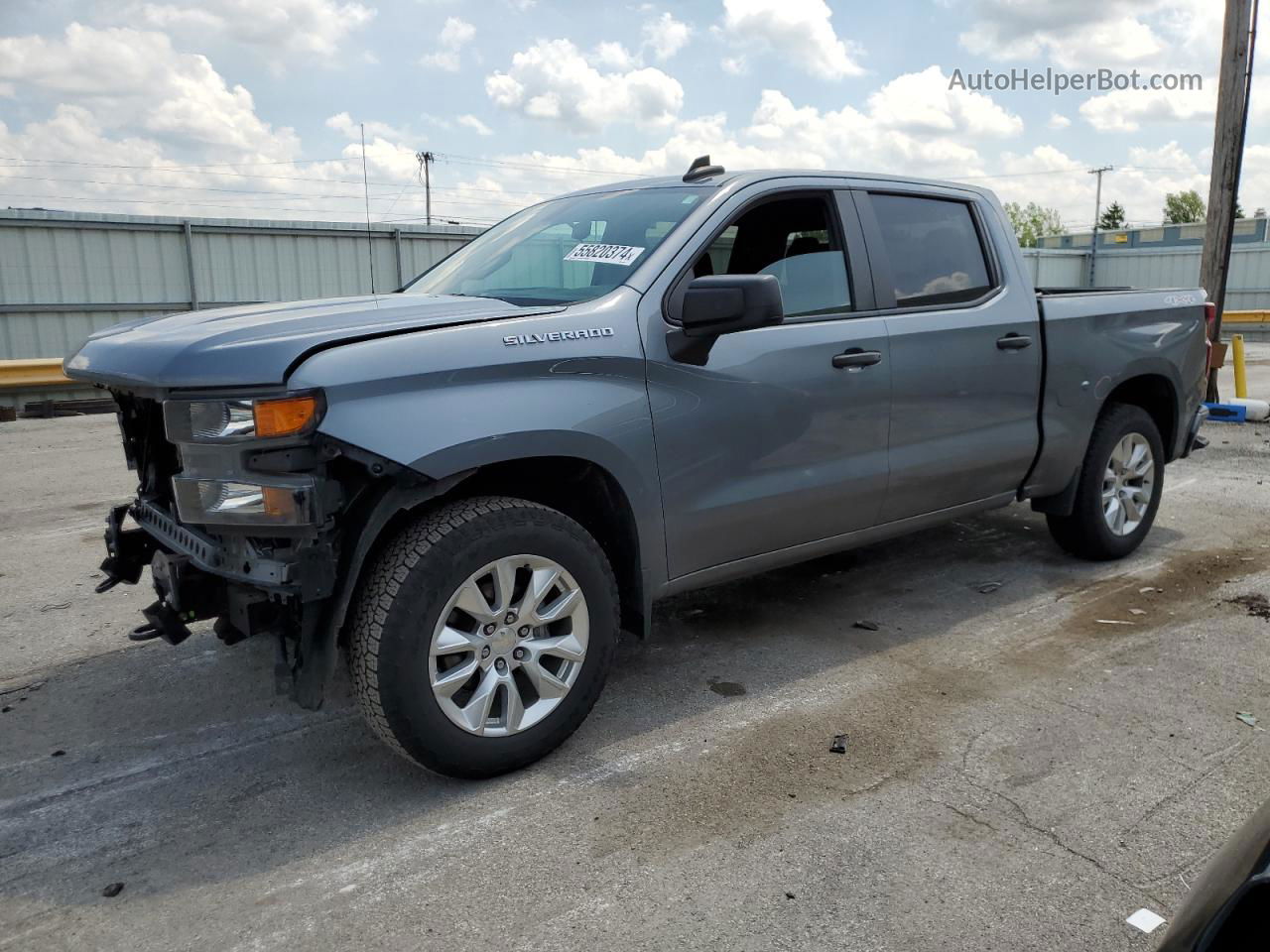 2019 Chevrolet Silverado K1500 Custom Gray vin: 1GCPYBEH8KZ264941