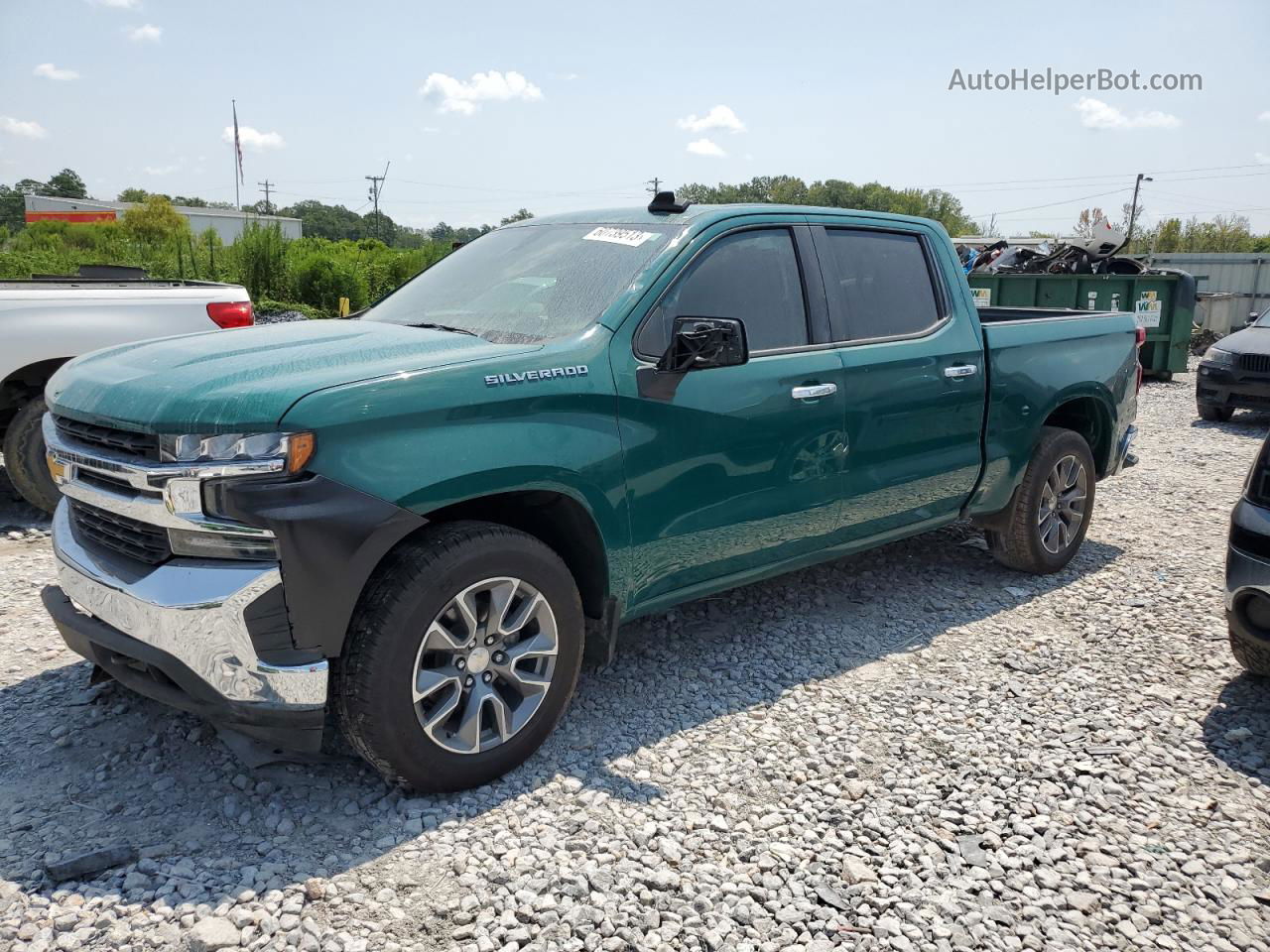 2019 Chevrolet Silverado K1500 Lt Green vin: 1GCPYDEKXKZ329649