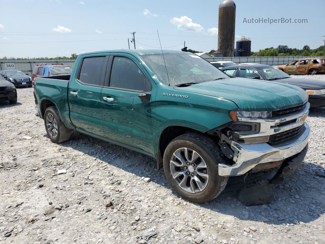 2019 Chevrolet Silverado K1500 Lt Green vin: 1GCPYDEKXKZ329649