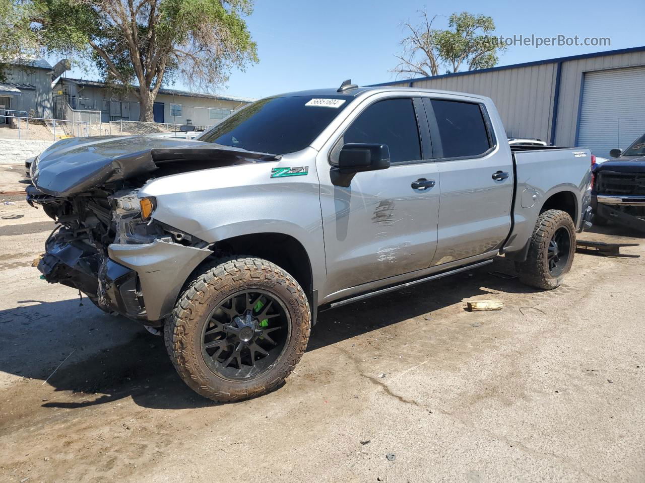 2019 Chevrolet Silverado K1500 Lt Trail Boss Silver vin: 1GCPYFED2KZ341761