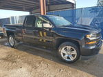 2018 Chevrolet Silverado C1500 Custom Black vin: 1GCRCPEH4JZ105577