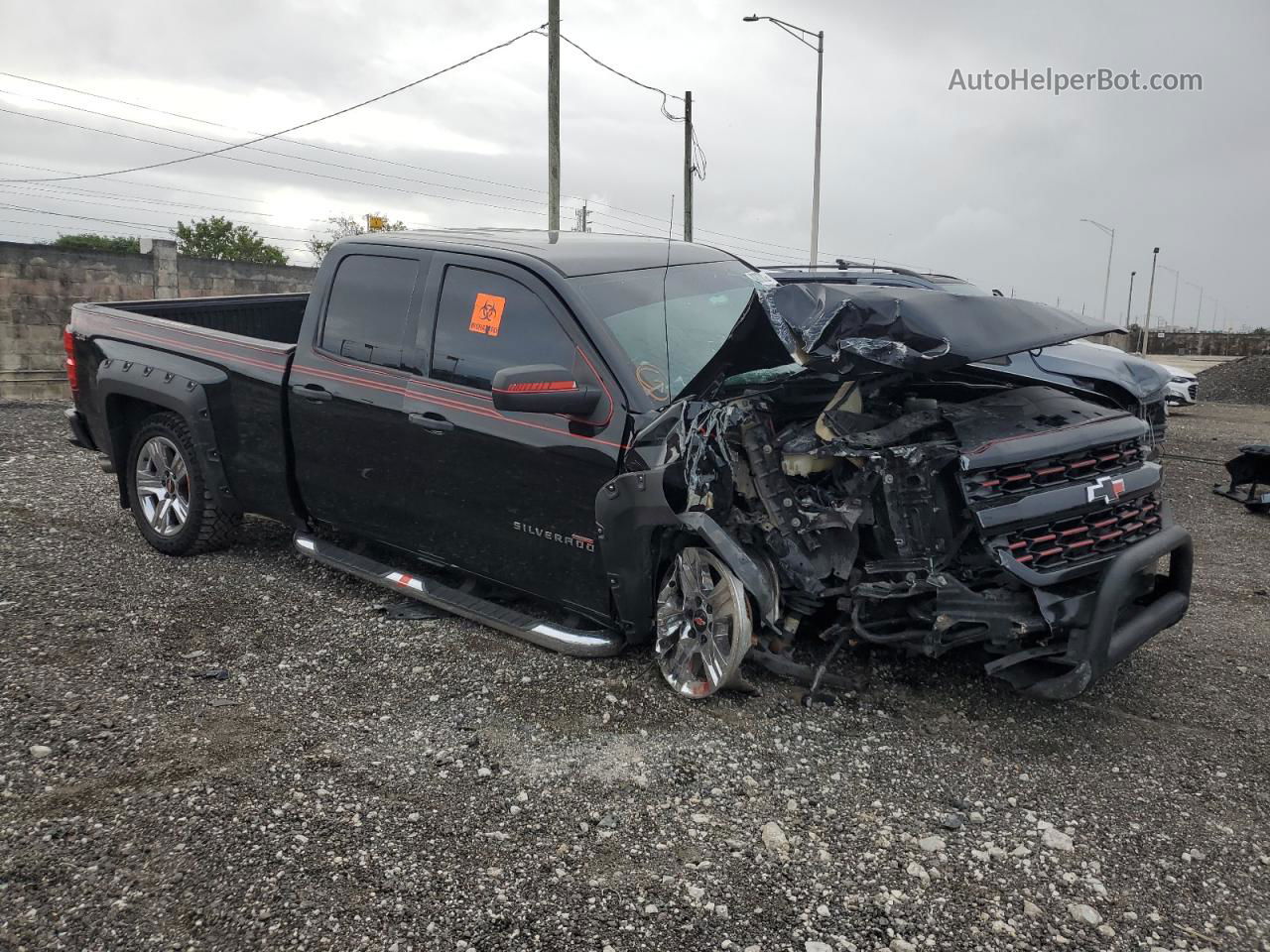 2016 Chevrolet Silverado C1500 Custom Black vin: 1GCRCPEH7GZ180864