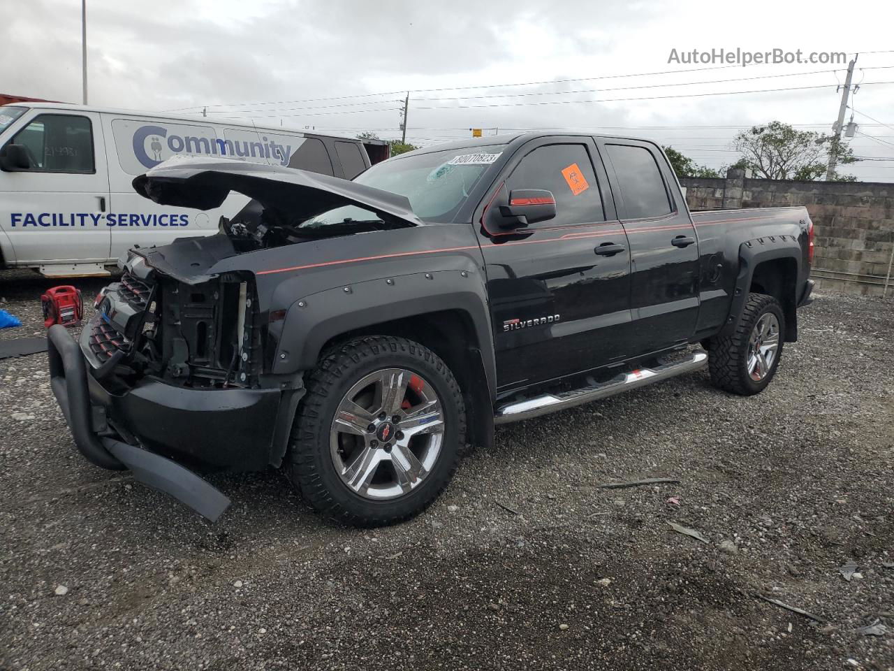 2016 Chevrolet Silverado C1500 Custom Black vin: 1GCRCPEH7GZ180864