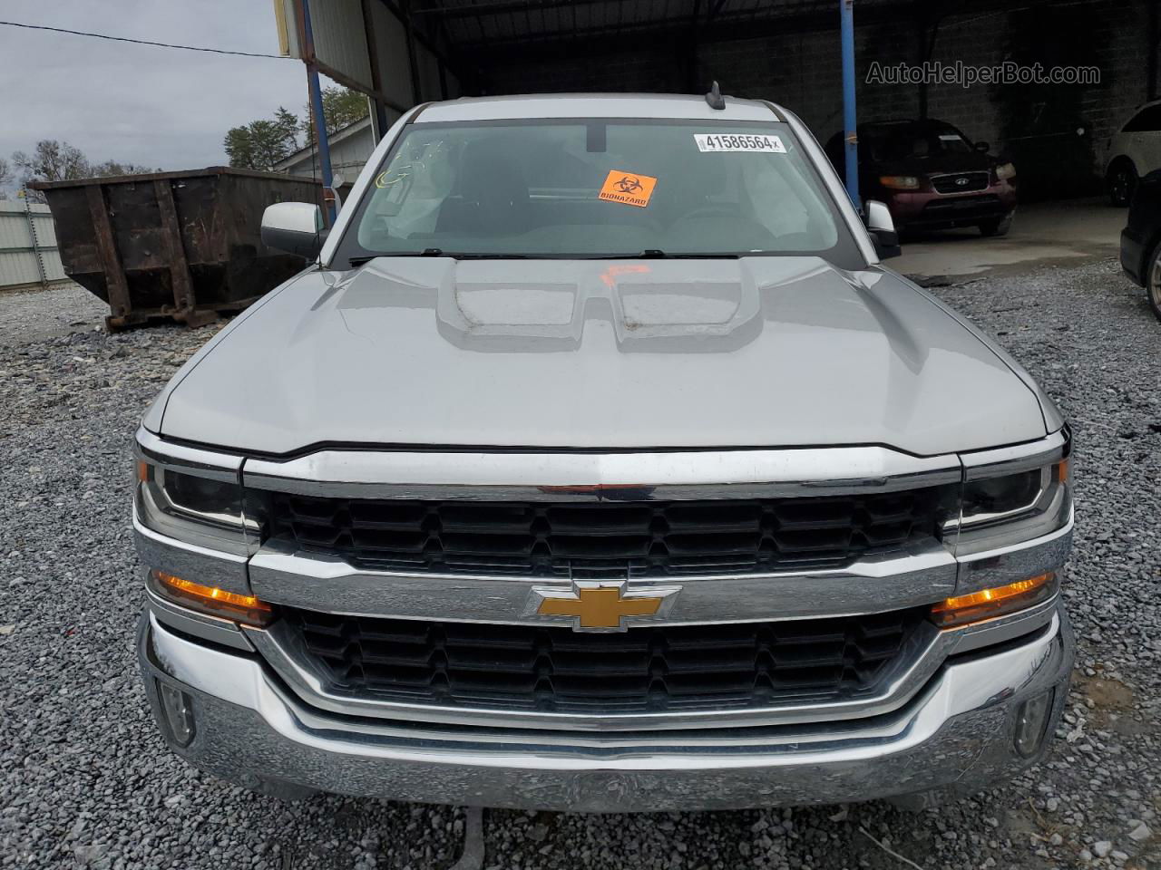 2018 Chevrolet Silverado C1500 Lt Silver vin: 1GCRCREC0JZ157563